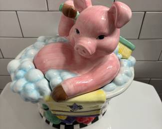 bathing pig