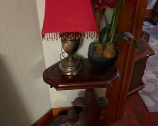 carved wood table