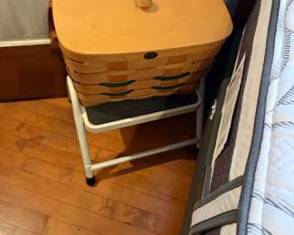 basket, step stool