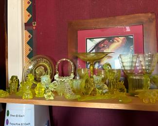 Vaseline glass, Fenton, Boyd, Mosser