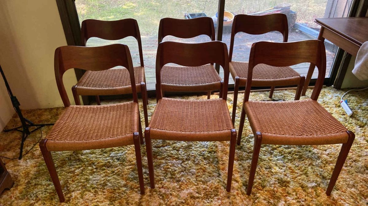 Set Of 6 Danish Teak JL Moller Models
