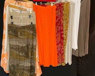 Vintage Formal And Floral Skirts Including 100 Silk Sizes 12Large
