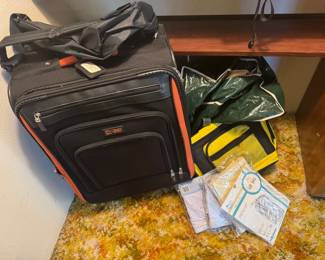 Chaps Suitcase With Garment Bags And Other Luggage