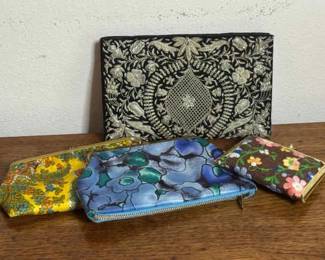 Vintage Clutch Purses And Mirror