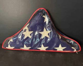 Folded American Flag In Protective Bag