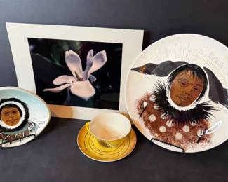 Eskimo Artwork Sea Lion Teacup Magnolia Photograph