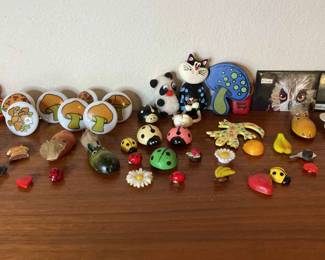 Vintage Magnets With Mushroom Knobs