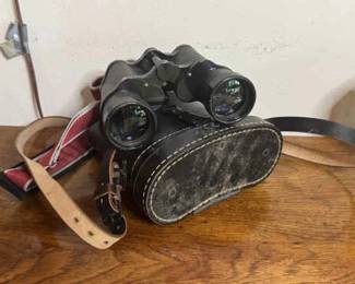 Vintage Binoculars And Carry Bag
