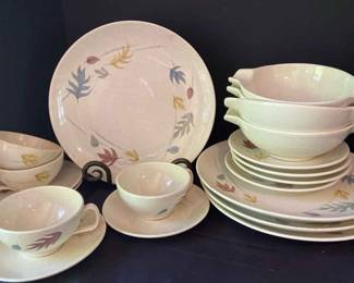 Vintage Fransican Autumn Leaves Service For Four