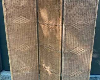 Vintage Rattan Room Divider