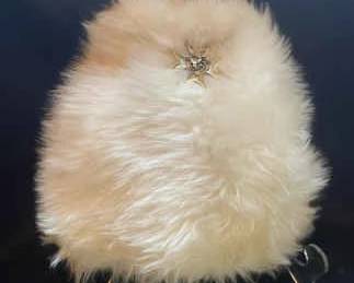 Vintage Womens Faux Fur Handmade Hat