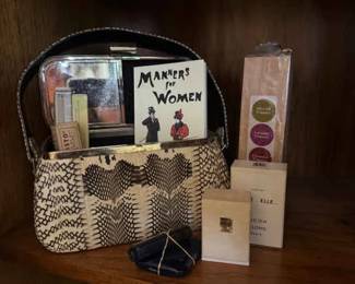 Vintage Perfume Makeup Bag More