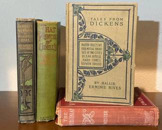 Early 1900s Antique Hardcovers Dickens The Virginian And More