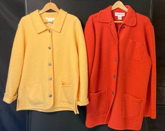 Appleseeds 100 Wool Chore Coat Size Large And Talbots 100 Wool Chore Coat Size Large