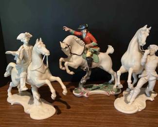 3 Rauch Nymphenburg Porcelain Figures