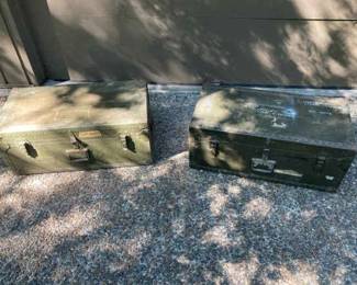 Antique Military Storage Trunks