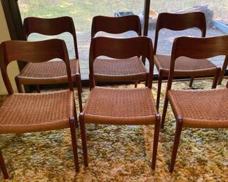 Set Of 6 Danish Teak JL Moller Models
