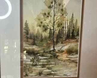 Pair Of Signed Watercolor Landscapes