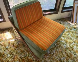 Vintage Teak Wood MCM Lounge Chair