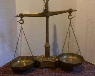 Vintage Brass Apothecary Scale