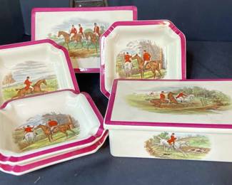 Vintage Copeland Spode Trinket Holders And 4 Ashtrays