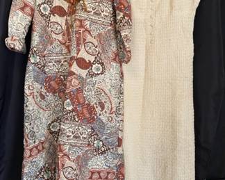 Vintage Handmade Dresses With Linen Like Fabric In Fits Like Size Large