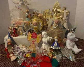 Vintage Holiday Angels Ornaments  Freestanding