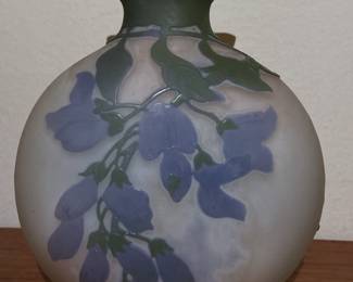 Emily Galle 1906 Art Nouveau Cameo Glass Vase