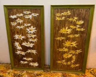 Two Paintings Of Daisies Signed Cooper