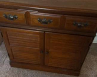 Vintage Lea Shutter Door Cabinet With Single Drawer