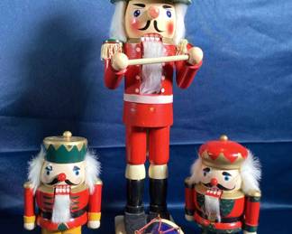 3 Wooden Nutcrackers