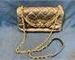 Black Handbag with Gold Chain