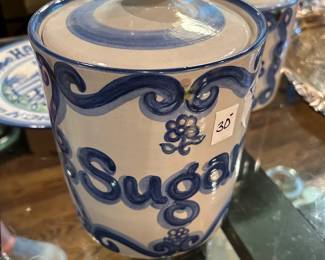 #272	M A Hadley Sugar Cannister - 8"x6"W	 $30.00 
