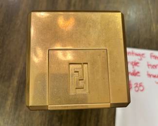 #113	Vintage Fendi Triple Tiered Candle Tray - One candle burned down others full (can be used as a trinket box after burned	 $35.00 
