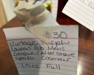#247	Vtg. Ralph Lauren Polo Mens Cologns/Aftershave splash cosmair  1.5 oz Full	 $30.00 
