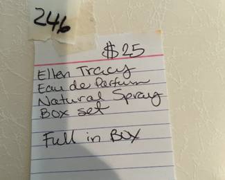 
#246	Ellen Tracy Eau de Perfume Natural Spray Box Set - full in Box	 $25.00 
