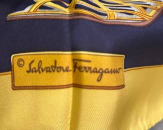 #110	Ferragamo Shoe Print Scarf - 33x33	 $75.00 

