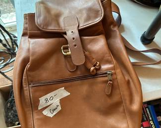 #338	Tan Leather coach Backpack	 $80.00 
