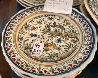 #290	Ceramica De Coimbra Portugal Salad Plates 8" - Set of 5	 $40.00 
