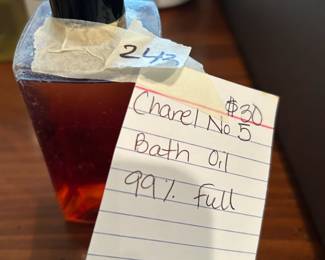 #243	Chanel NO. 5 Bath Oil - 99% Full	 $30.00 
