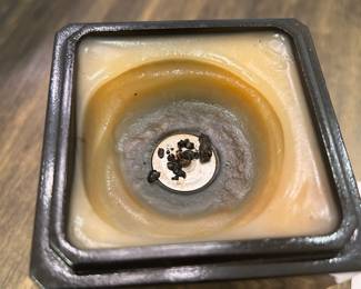 #113	Vintage Fendi Triple Tiered Candle Tray - One candle burned down others full (can be used as a trinket box after burned	 $35.00 
