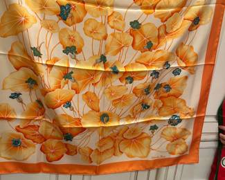 #104	Hermes Foliage Print Scarf 34x34	 $150.00 
