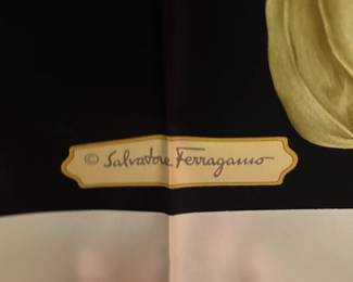 #136	Ferragamo Silk Floral Print - approx 33x33	 $75.00 
