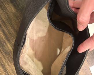 #94	Vintage Pebbled Glass Leather Bottega Venetta W/braided Handle Purse  - Black	 $175.00 
