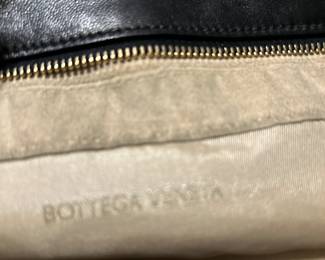 #32 Bogetta Veneta - Made in Italy - Leather Tote w/woven handbag - Black/Brown $240.00