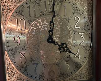 #14 Grandfather Clock w/pendulum and weights - Made in USA w/key on door - You Move - 20x11x62 $175.00