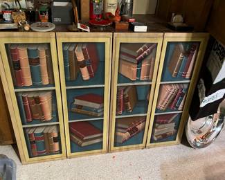 #374	4 panel book painted screen 48x36	 $75.00 
