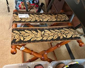 #348	Tapestry Wood Luggage Rack	 $25.00 
