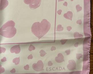 #111	Escada Purple Hearts Print - 19x19	 $40.00 

