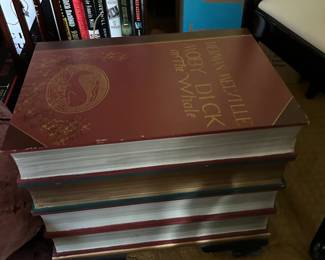 #12 Book End Table w/lift-up Top - Moby Dick Painted on Top - 18x12x16 $75.00